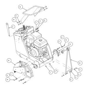 Part Location Diagram of 160481 MK Diamond Assy, Blade Guard, 18-Inch